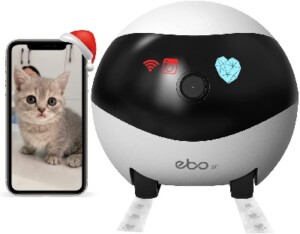 The Enabot robot camera plays with your pet while monitoring your property.