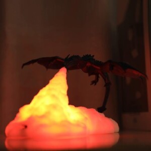 Fire breathing dragon lamp nightlight