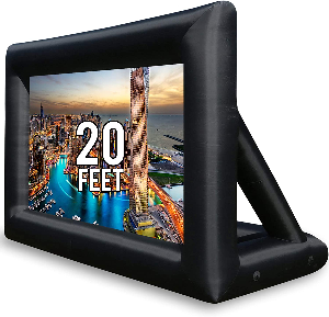 Large outdoor inflatable theater screen.